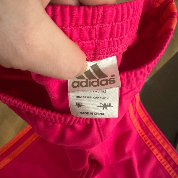 🩷 ADIDAS Kids Pink Track Pants - 2T - Picture 3 of 3